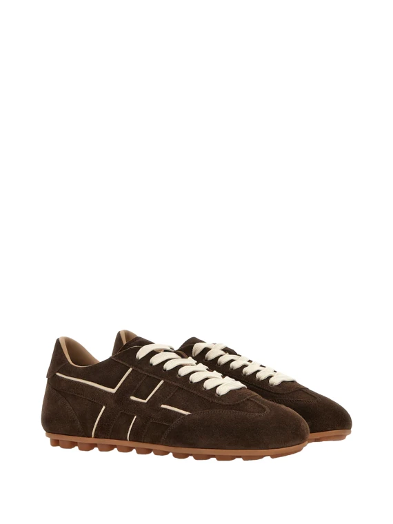 Brown suede sneakers