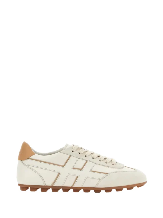 Beige suede sneakers