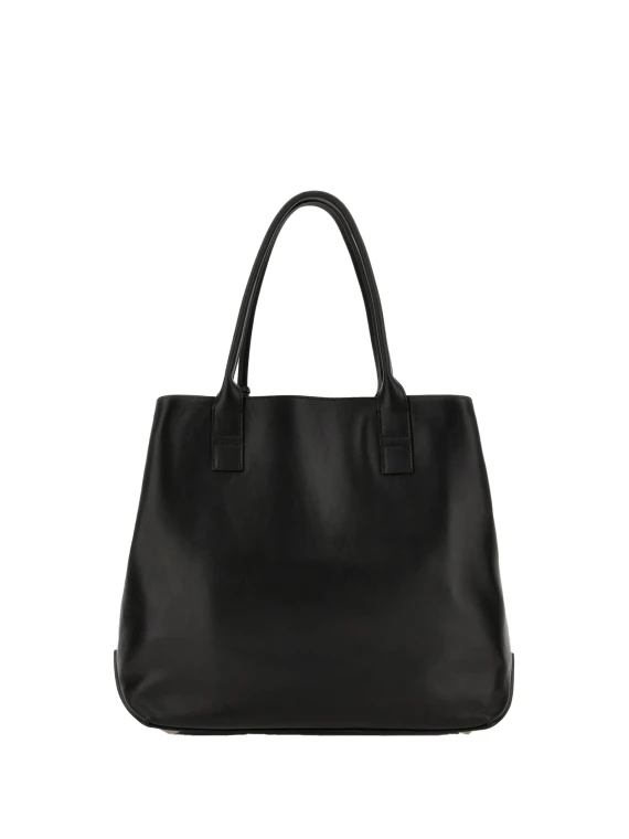Black leather bag