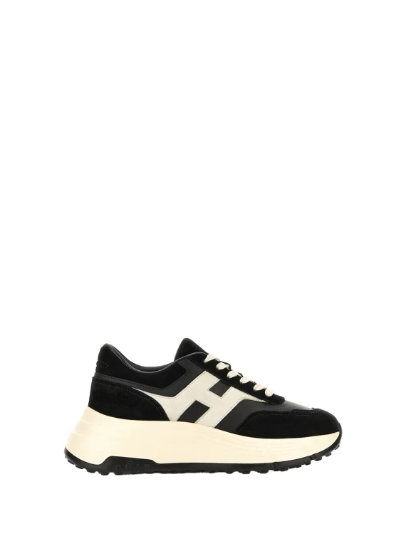 Black suede sneakers