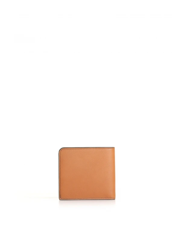 Leather wallet with logo