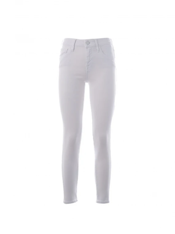 Jeans a vita alta skinny fit bianco