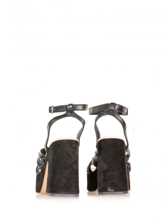 Platform suede sandal