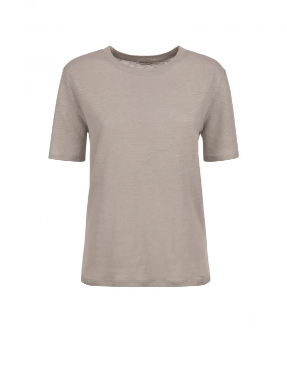 T-shirt grigia in lino