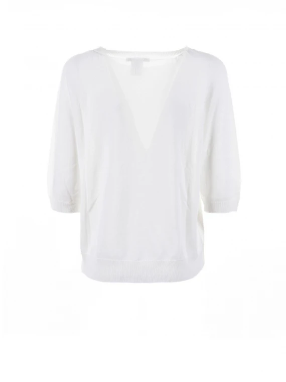 White T-shirt with 3/4 sleeves