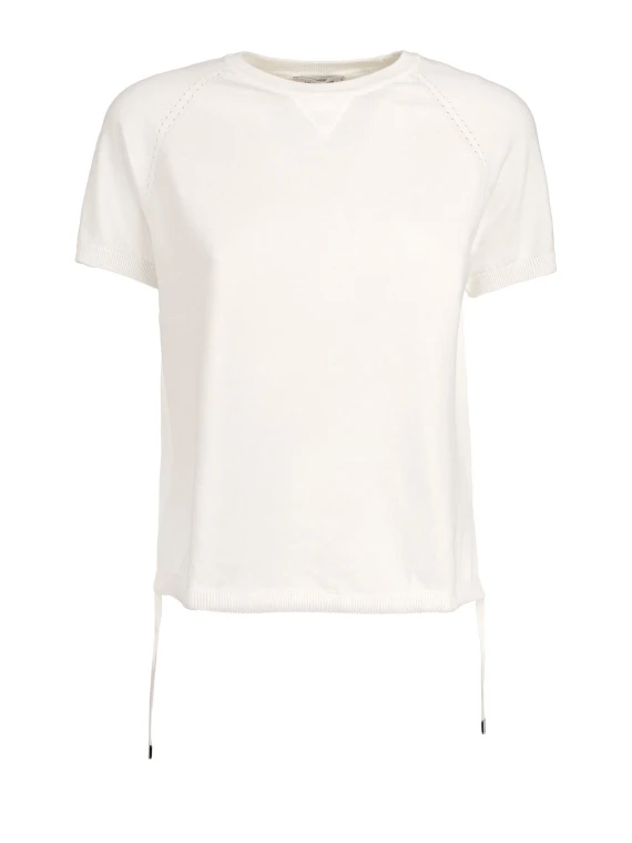 T-shirt bianca con lacci