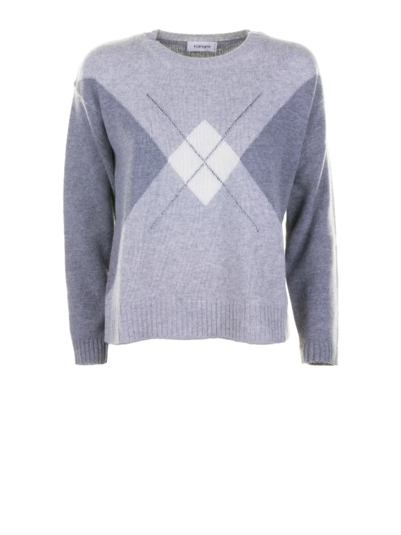 Maglia girocollo donna bicolore