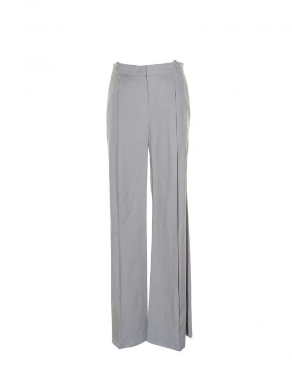 High-waisted flared trousers