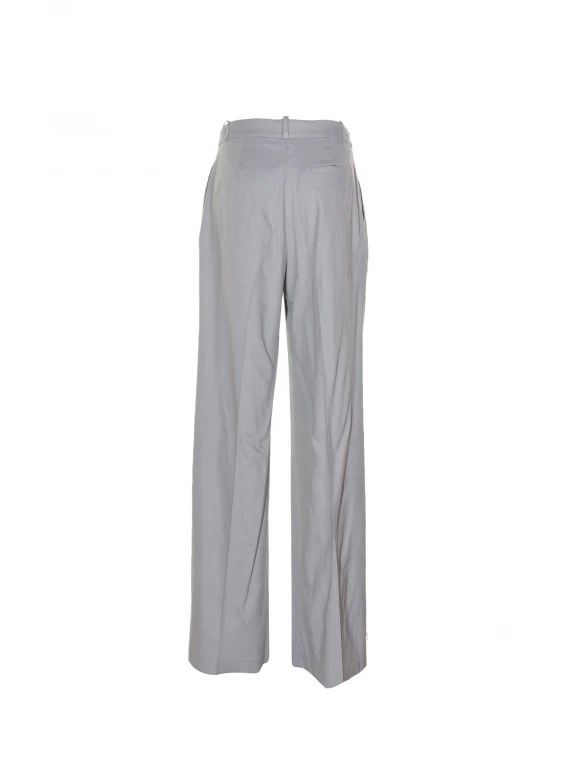 High-waisted flared trousers