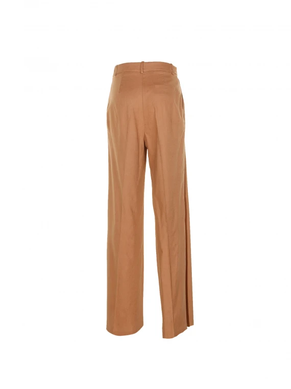 High-waisted trousers with pleats