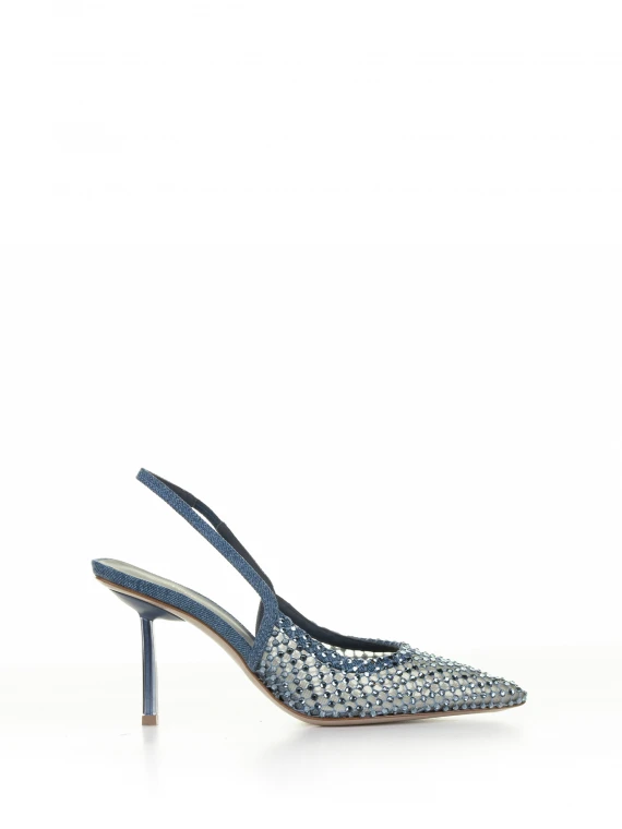 Décolleté slingback Gilda gioiello a rete