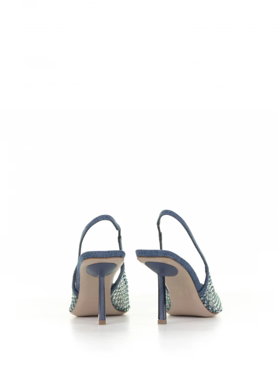 Décolleté slingback Gilda gioiello a rete