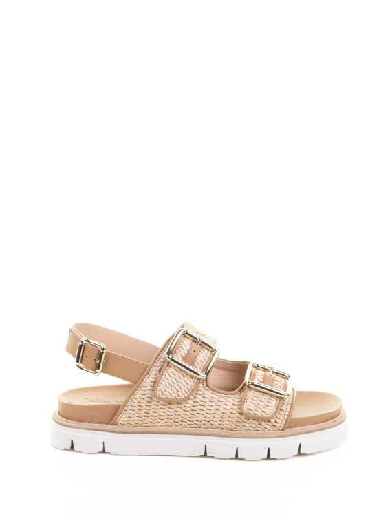 Beige Raffia Sandal