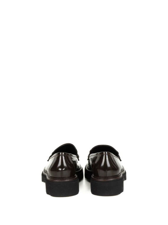 Mocassino testa di moro in pelle donna