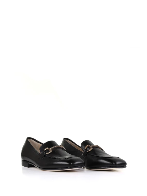 Leather loafer with horsebit detail
