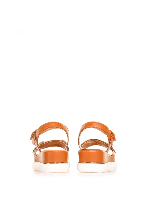 Orange sandal with hook accessory