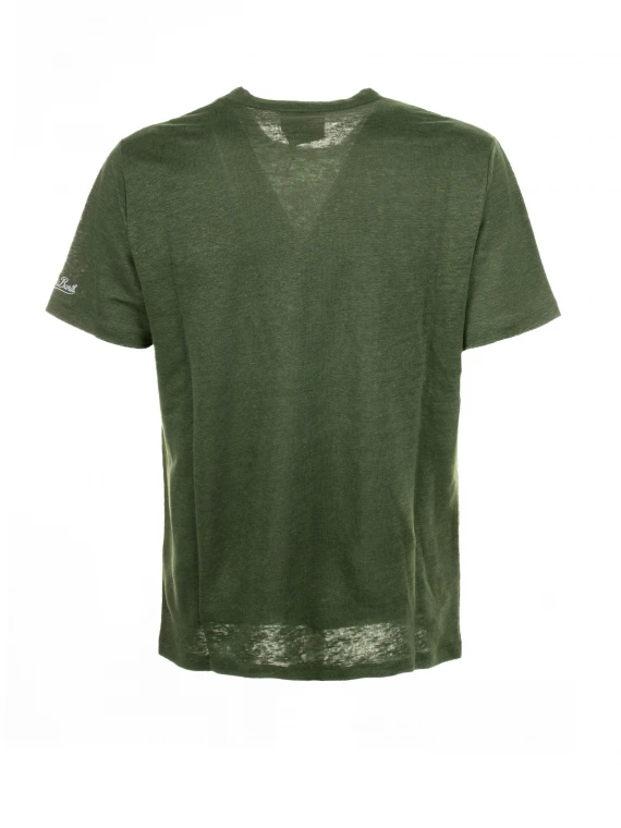 T-shirt girocollo uomo verde