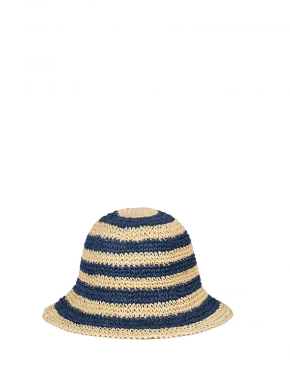 Striped straw hat