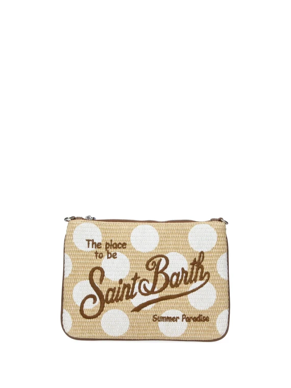 Pochette Parisienne in paglia a pois