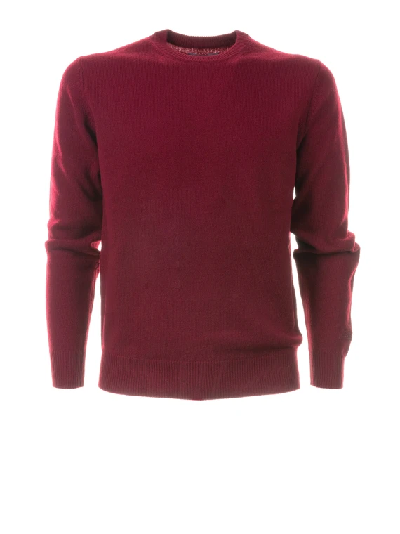 Maglia girocollo uomo bordeaux