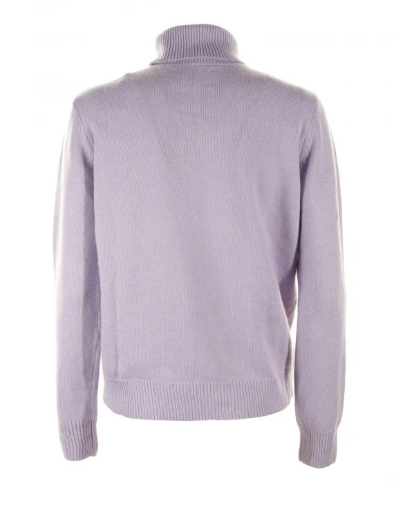 Lilac turtleneck with logo