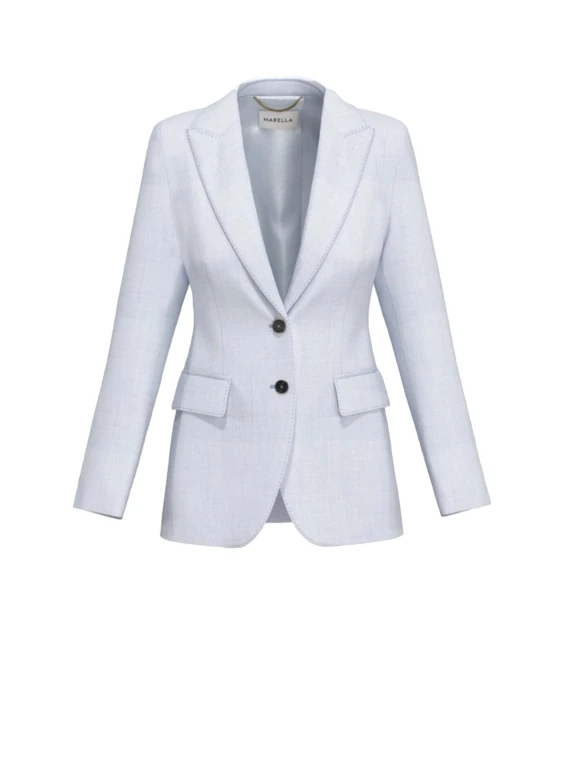 Single-breasted jacket in light blue