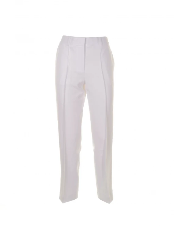 Pantalone bianco in crêpe