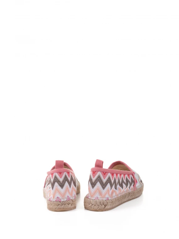 Espadrillas slip on in tessuto chevron