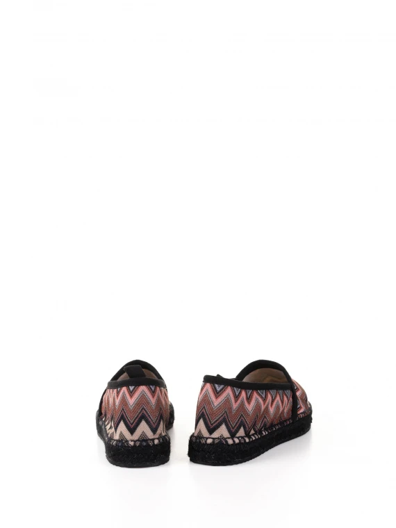 Espadrillas slip on in tessuto chevron