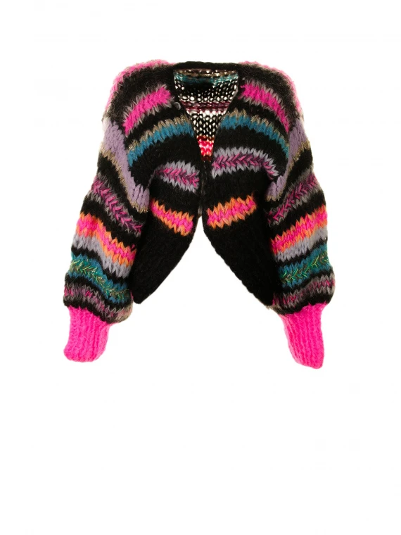 Multicolored fluo open Mian Cardigan