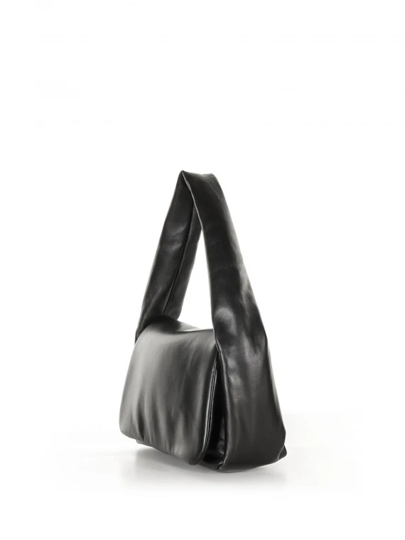 Borsa a spalla in nappa nera