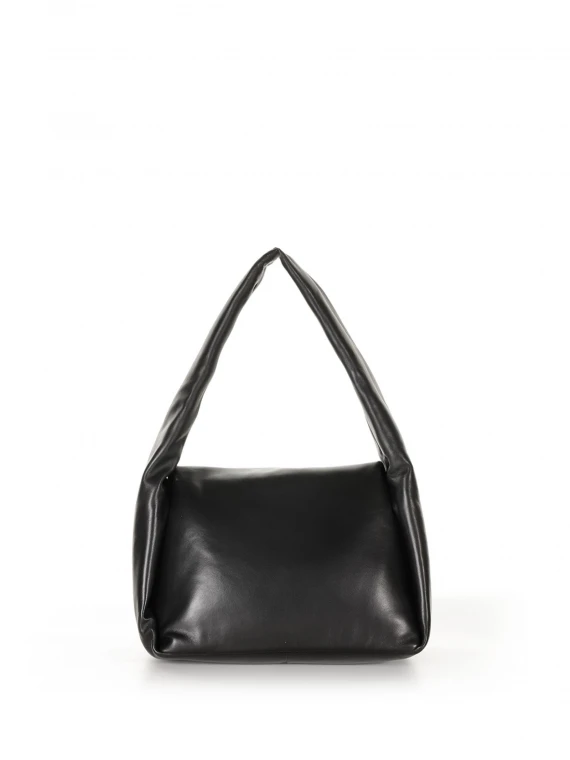 Borsa a spalla in nappa nera