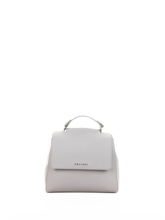 Borsa Sveva Soft S a spalla in pelle con tracolla argilla