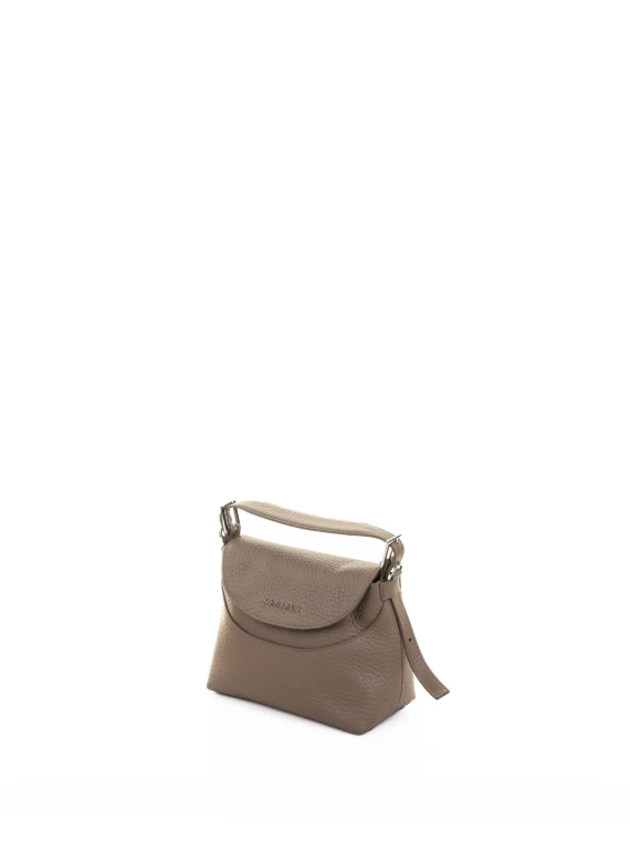 Nana S Soft Leather Handbag with Green Shoulder Strap