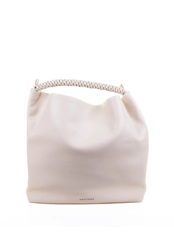 Borsa Todo Metal in pelle effetto stropicciato