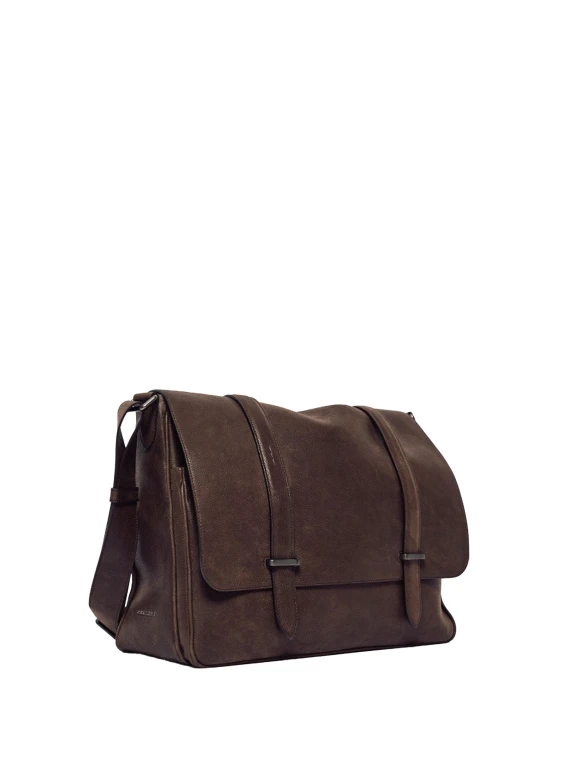 Borsa a tracolla testa di moro in pelle