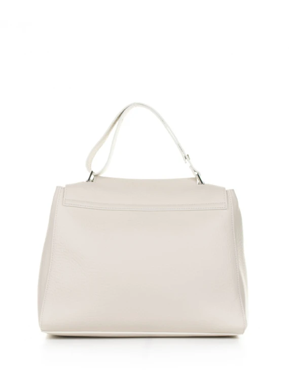 Borsa Sveva Soft Media avorio in pelle con tracolla