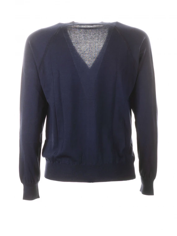 Cardigan blu con bottoni