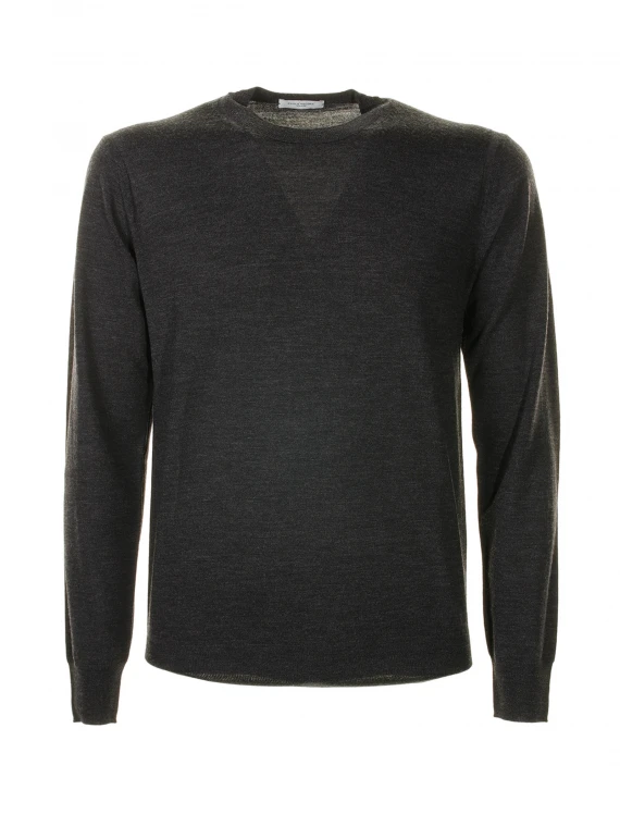 Anthracite crew neck sweater