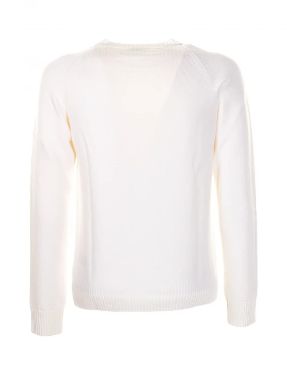 White crewneck sweater