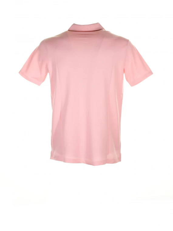 Polo a maniche corte rosa con logo