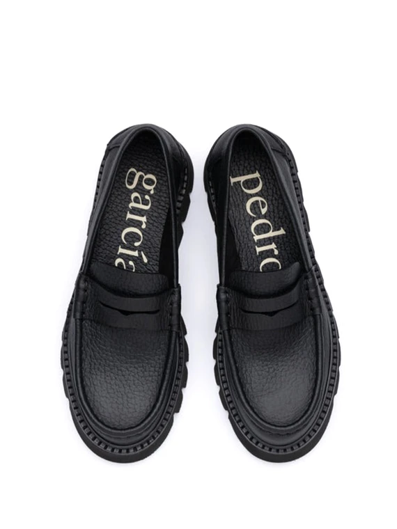 Black Leather Moccasin