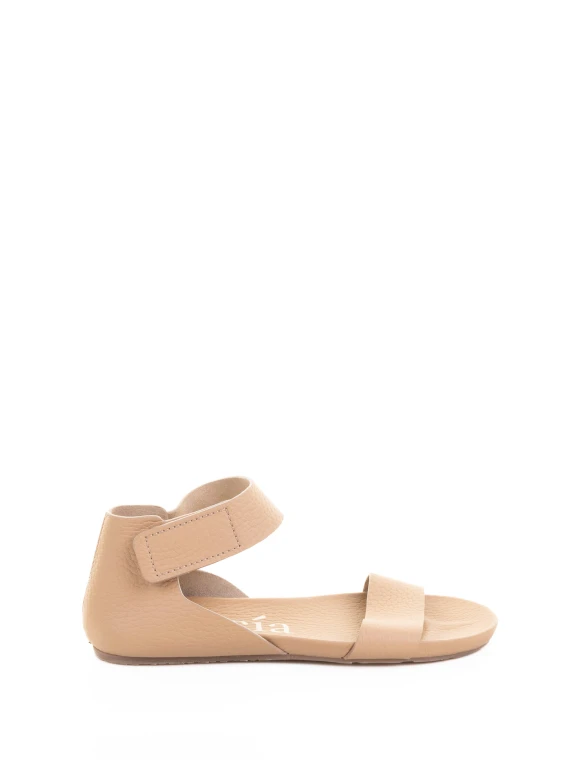 Jalila Leather Sandal with Velcro Closure