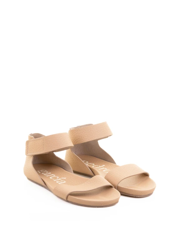 Jalila Leather Sandal with Velcro Closure