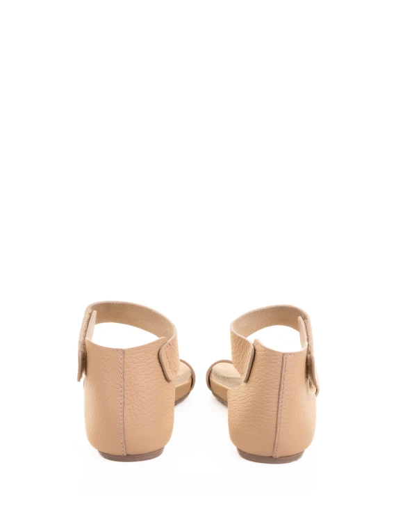 Jalila Leather Sandal with Velcro Closure