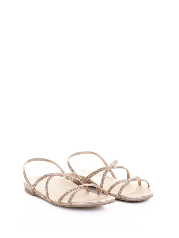 Rose Gold Nappa Sandals