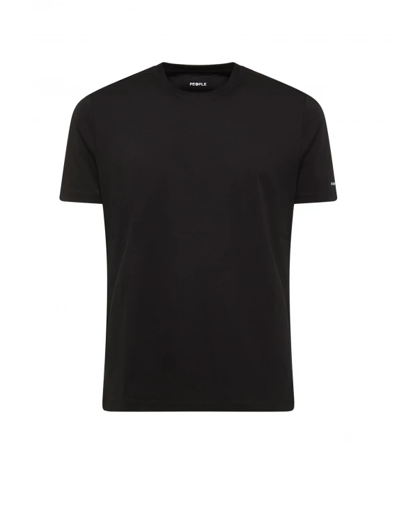 Black crew-neck t-shirt