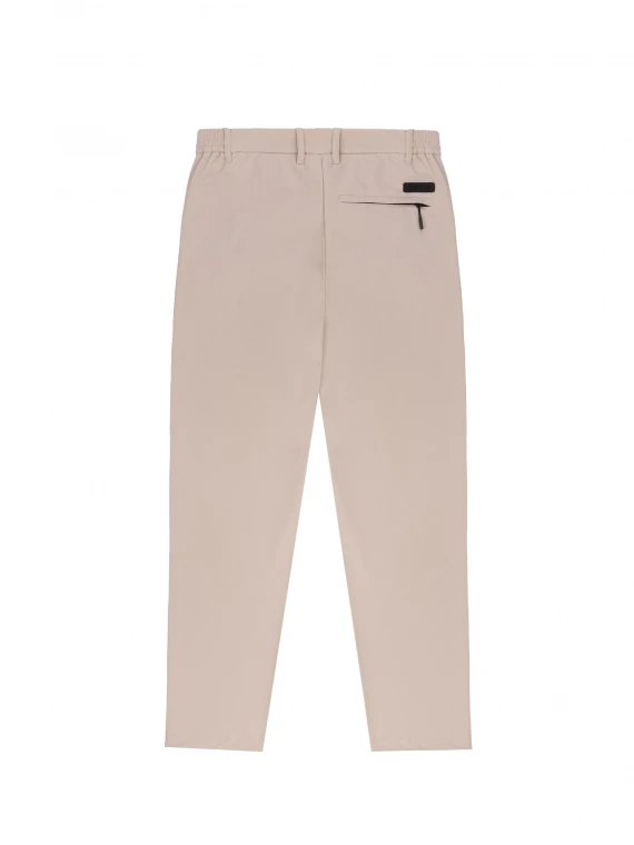 Beige trousers with elastic