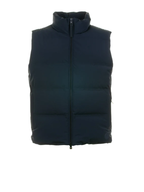 Smanicato trapuntato blu navy con zip