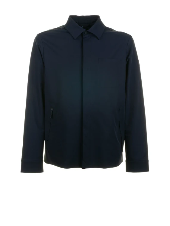 Giacca blu navy corta con colletto